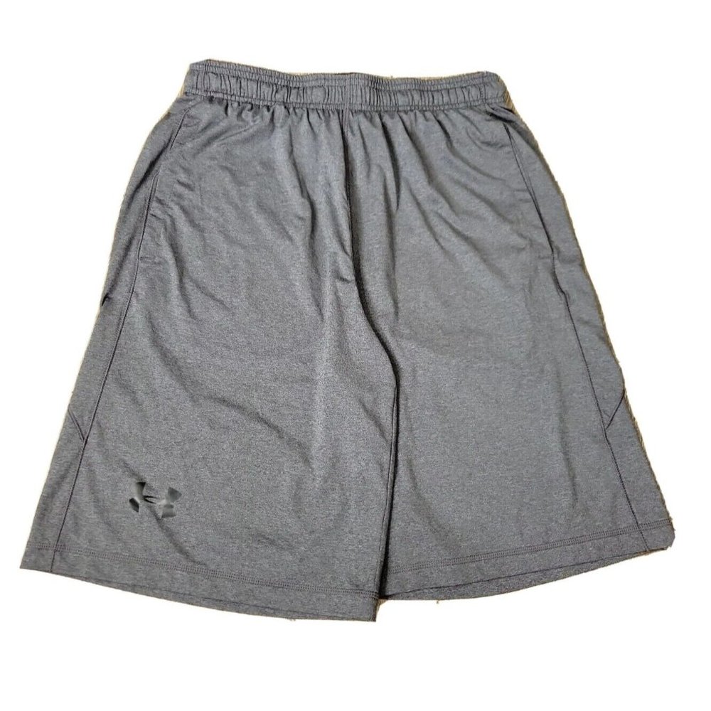 Under Armour HEATGEAR Men's M Loose Basketball Short Gray Heather Elastic Waist